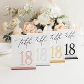 White Acrylic Table Numbers